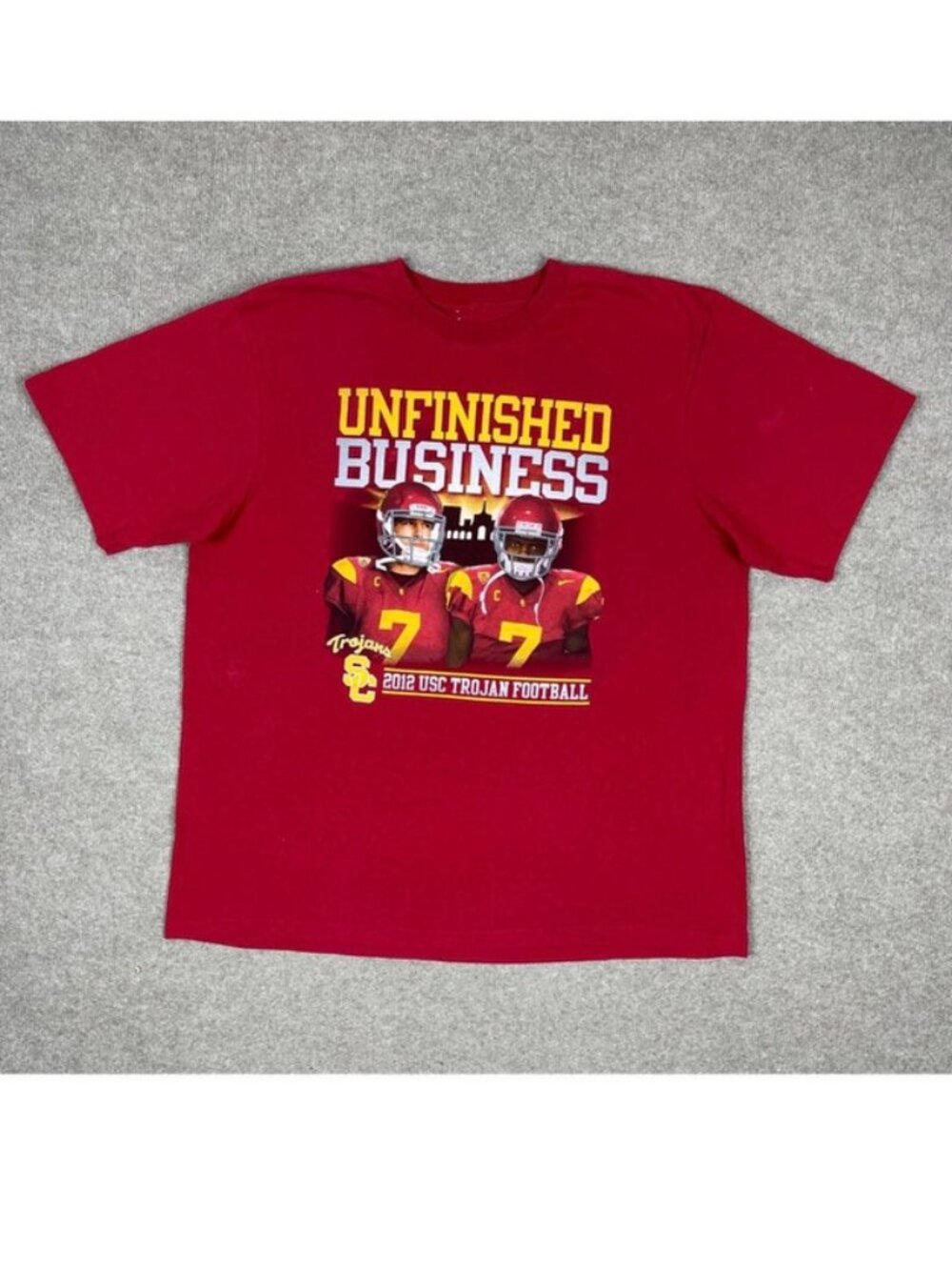 USC Trojans T Shirt Mens Size M Red Short Sleeve Crew Neck NCAA Football